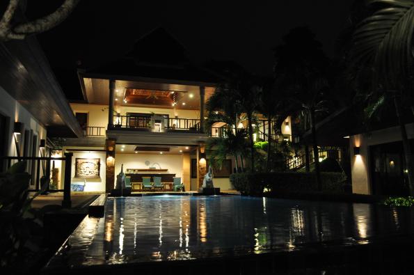 Lagoon view house is 4 bedroom Thai-Balinese design in Naiharn Phuket