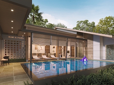 The new Three-bedrooms luxury modern-style pool villa is for sale in Aonang, Krabi