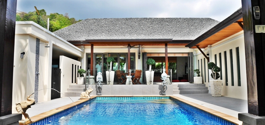 Thai-Balinese villa is a unique design in nai harn phuket