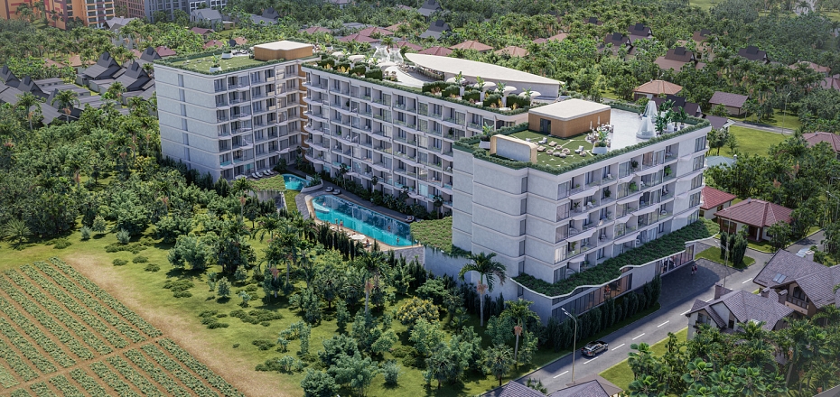 New elegant studio,1,2, and 3-bedroom condominium in Nai Harn with top tier facilities